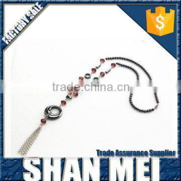 Hot Selling Square Ring Hematite Stone Necklace photo-4