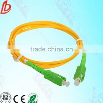 SC/APC-SC/APC singlemode simplex 2.0mm fiber optic patch cord, fibre optic sc to sc patch cord 3m