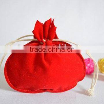 Custom drawstring jewelry velvet pouch,velvet pouch bag (20150729J58)