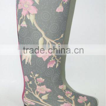 Custom Design Butterfly Over Knee Ladies Wellington Boots photo-3