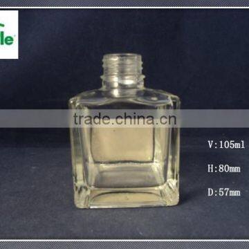 105ml square diffuser glass bottle/glass aroma diffuser bottle