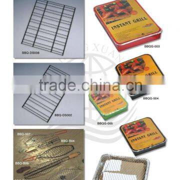 Not Coated Finishing and Aluminium Foil Wire Mesh Metal Type Disposable Barbecue Grill Instant Grill One Time Grill