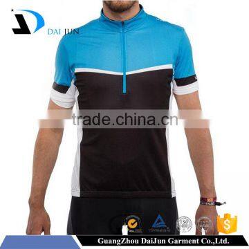 Daijun OEM 2016 new design high quaity blue man cycling jersey and shorts