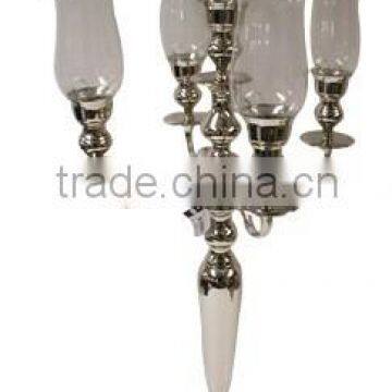 Crystal Candelabra, Candelabra 5 Arms, Silver Candelabra Centerpiece photo-2