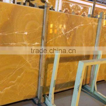 Luxury marble polished natural yellow onyx stone price for floor tile