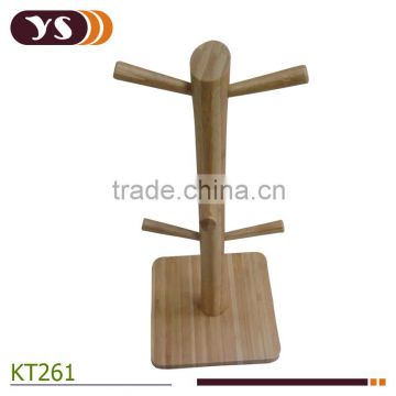 Coffee bamboo cup holder with square base