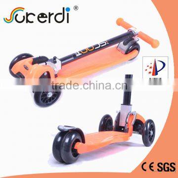 2015 adjustable height four wheels foldable kick scooter new type children scooter