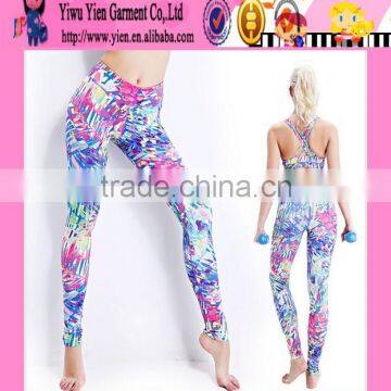 Low Price High Quality Print fittiness sets Pants Add Bra Print fittiness sets