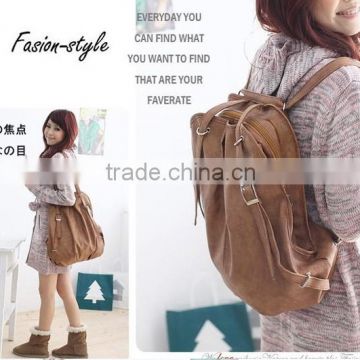 Fashion Korean Style Girls' PU Leather Backpack Schoolbag Shoulders Bag Camel / Coffee / White