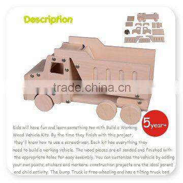 HANGZHOU Build A Wood Vehicle Kit - TOW TRUCK For Kids diy pavement mould