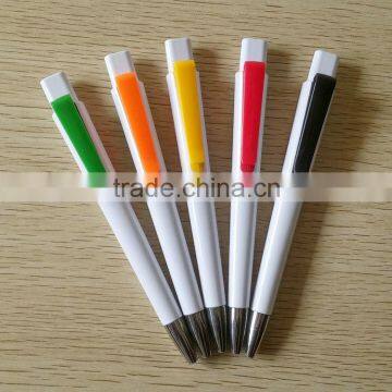 China Products Prices White Solid Color Barrel Full Color Printing Plastic Pen