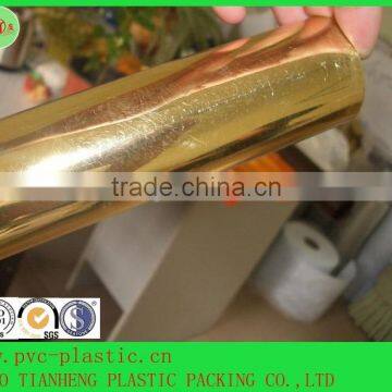 Metalized gold PVC , rigid PVC sheet for candy tray packing use