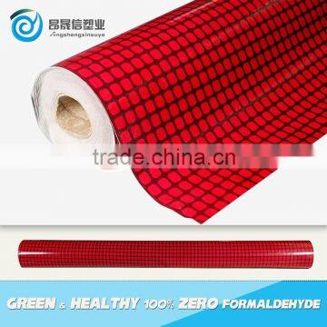 China supply leather PVC flooring roll with non-woven fabric