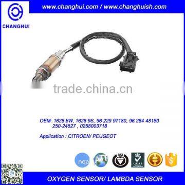 High Quality Auto Oxygen Sensor/ Lambda Sensor 1628 6W/1628 9S/96 229 97180/96 284 48180/ 250-24527/0258003718 CITROEN/ PEUGEOT