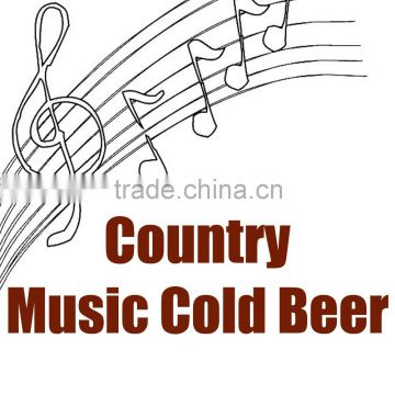 Drop Shipping Cushion Cover Country Music Cold Beer 45*45cm/17.7*17.7'' Black/Beige/Brown/Blue