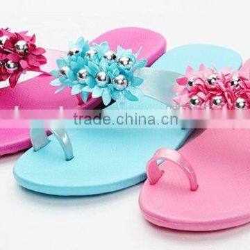 2015 summer outdoor lady EVA slippers Pearl breathable candy color sandals