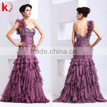 Fashion new style sexy dress designer names long dresses purple lace party dress