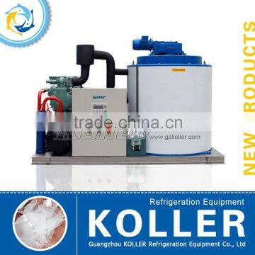 Koller hot sale 5 tons industrial dry flake ice machine with PLC control for fishing KP50