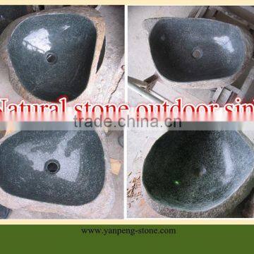 Natural stone outdoor sink