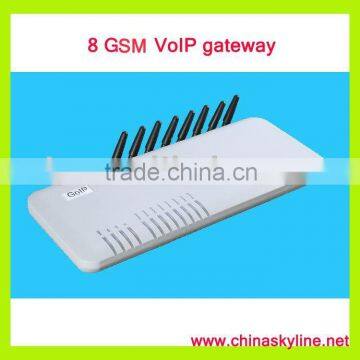 8 GSM VoIP gateway,support Call Back system