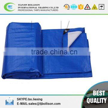 24 x 30 Light Duty 4.0 oz. Blue Poly Tarps - 900 Denier - 8x10 Weave Count Economy Grade Blue Poly Tarpaulin