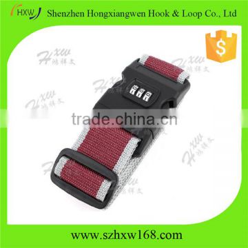 Luggage belt with coded lock for travel bag