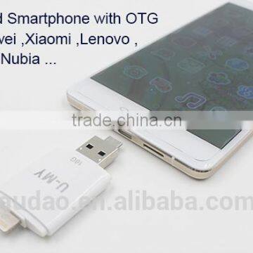 Custom USB 2.0 Micro USB OTG Flash Drive Disk 32G 64G for Android Smartphone and For IPhone 5 6 Ipad photo-3