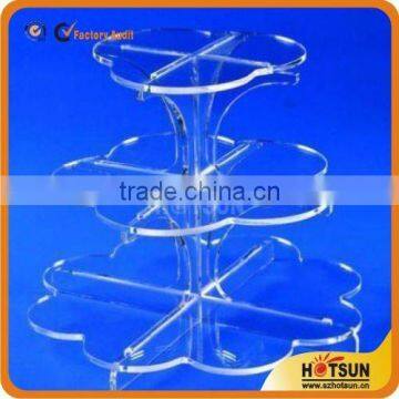 crystal acrylic wedding cake stand decoration , 3 tiers acrylic cake stand for party