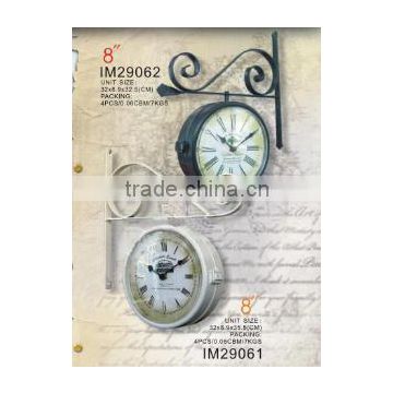 Outdoor Wall Clock Metal Crafts Garden Decor