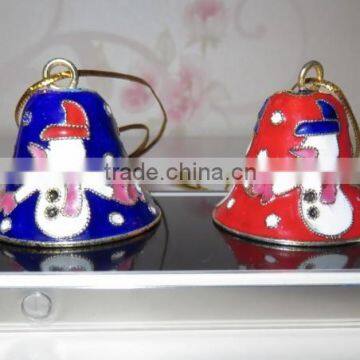 cloisonne enamel Christmas small jingle Bells 1.5" cloisonne ornaments