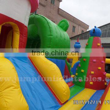 2016 Giant Inflatable Game Park 10mx6m Inflatable Entertainment City With Large Slide Inflatable Jumping Zone