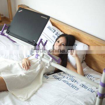 Height adjustable folding laptop table with cooling fan and mouse pad C2