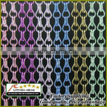 Anping free sample aluminium chain link curtains/chain mail curtain for room decoration divider