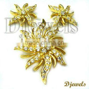 Diamond Pendant Sets, Diamond gold Pendant sets, Diamond Jewelry