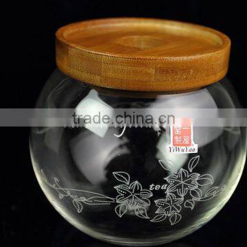 Top Quality Borosilicate Glass Jar With Wood Lid photo-5