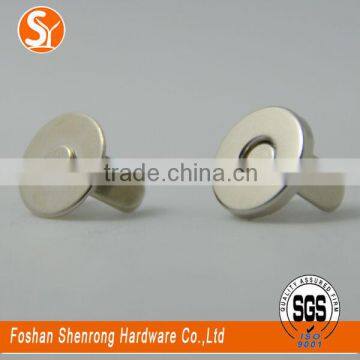 Bag metal accessory Brass shell magnetic button 10mm diameter