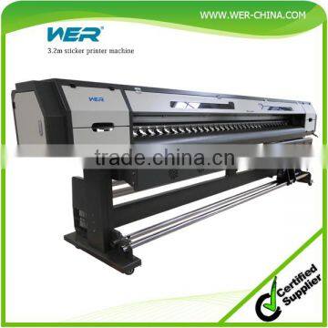 New design WER ES3202 3.2m wide format wall paper printing machine eco solvent printer