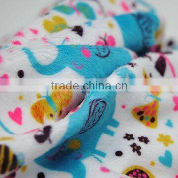 2016 Newest elephant design 100% polyester wholesale soft baby print fabric