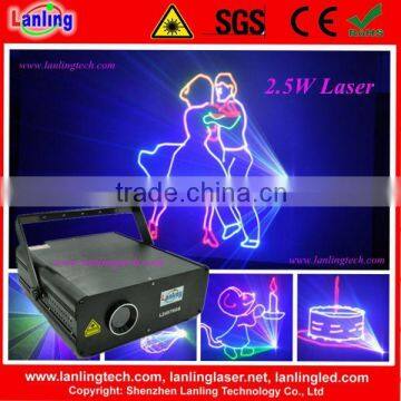 2.5W ILDA RGB animation writing laser light