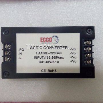 100W chassis mount AC/DC converter 220VAC to 5V/12V/15V/24V/28V/48V