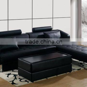 Modern contemporary design leather sofa, with storage and bed