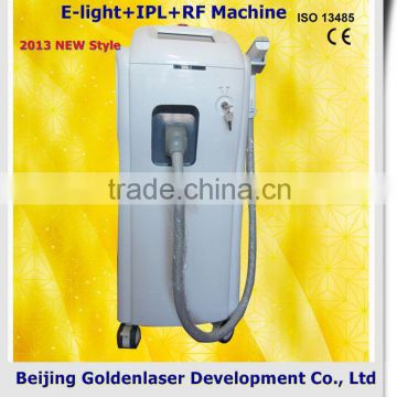 2013 New style E-light+IPL+RF machine www.golden-laser.org/ removing fusion hair extension