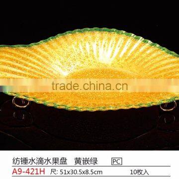 Spindle Shape Fashionable Plastic Fruit Tray With Holder