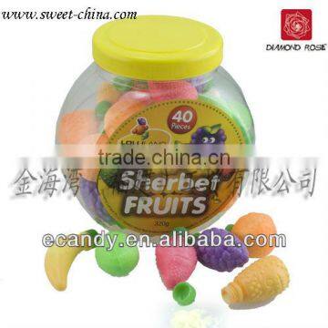 Fruit shape powder candy