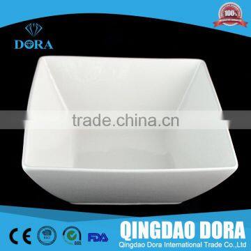 White salad hotel bowl ,square ceramic bowl