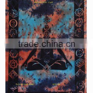 Tapestry Indian Throw Cotton Bedspread Twin Bedspread Manufacturer Home Furnishing Wall Decor Yoga Meditation Mantra INDIA photo-3