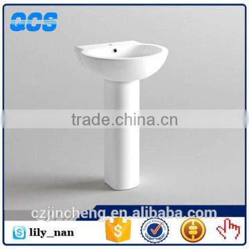 Hebei saintary ware of floor mounted ceramic pedestal basain