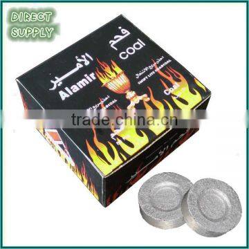 round 33mm silver hookah coal