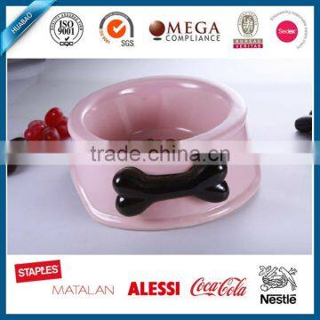 2016 pet mental design small bowl, removable dog bowl hotsale,bone shape bowl