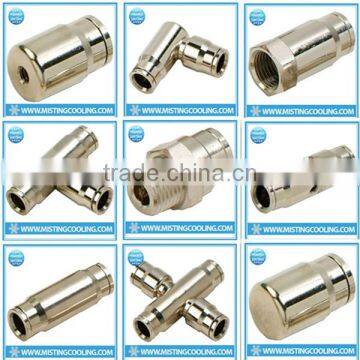 TY1730 Haigint High Pressure Copper Push-in Cross Connector Brass With Nickel Plated for Nylon Tubing and Stainless Steel Tubing photo-4